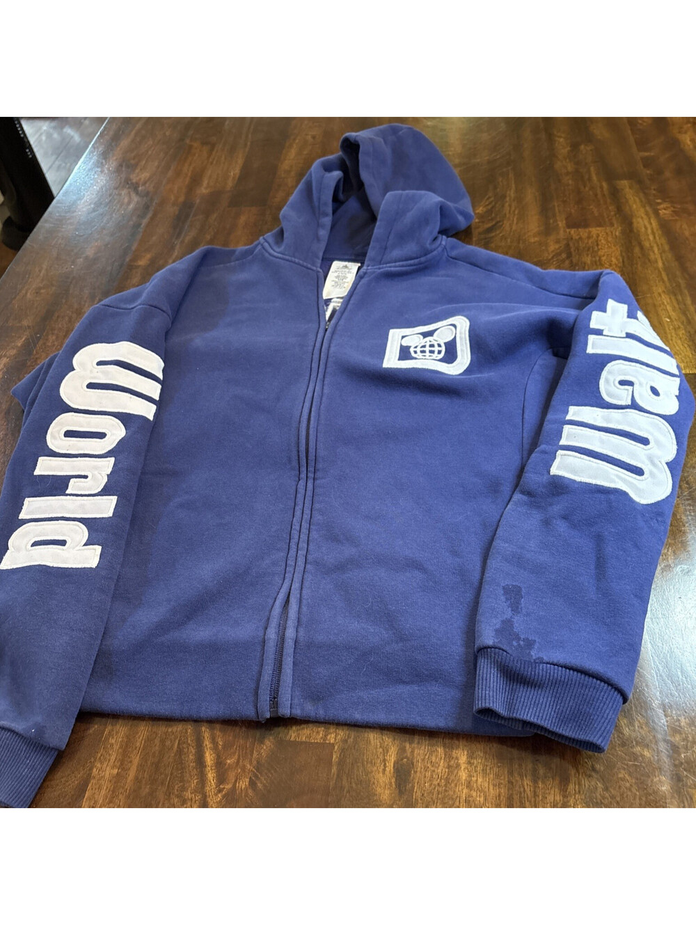 Disney World Parks Authentic Original Est. 1971 Blue Zip Up Hoodie Small